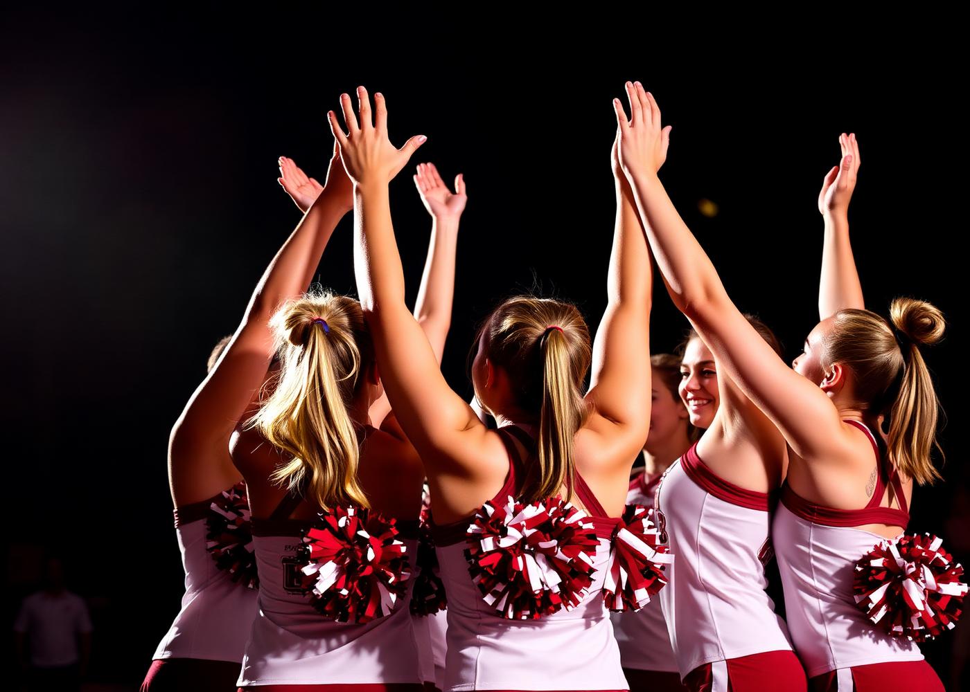 WESA athletes cheering together